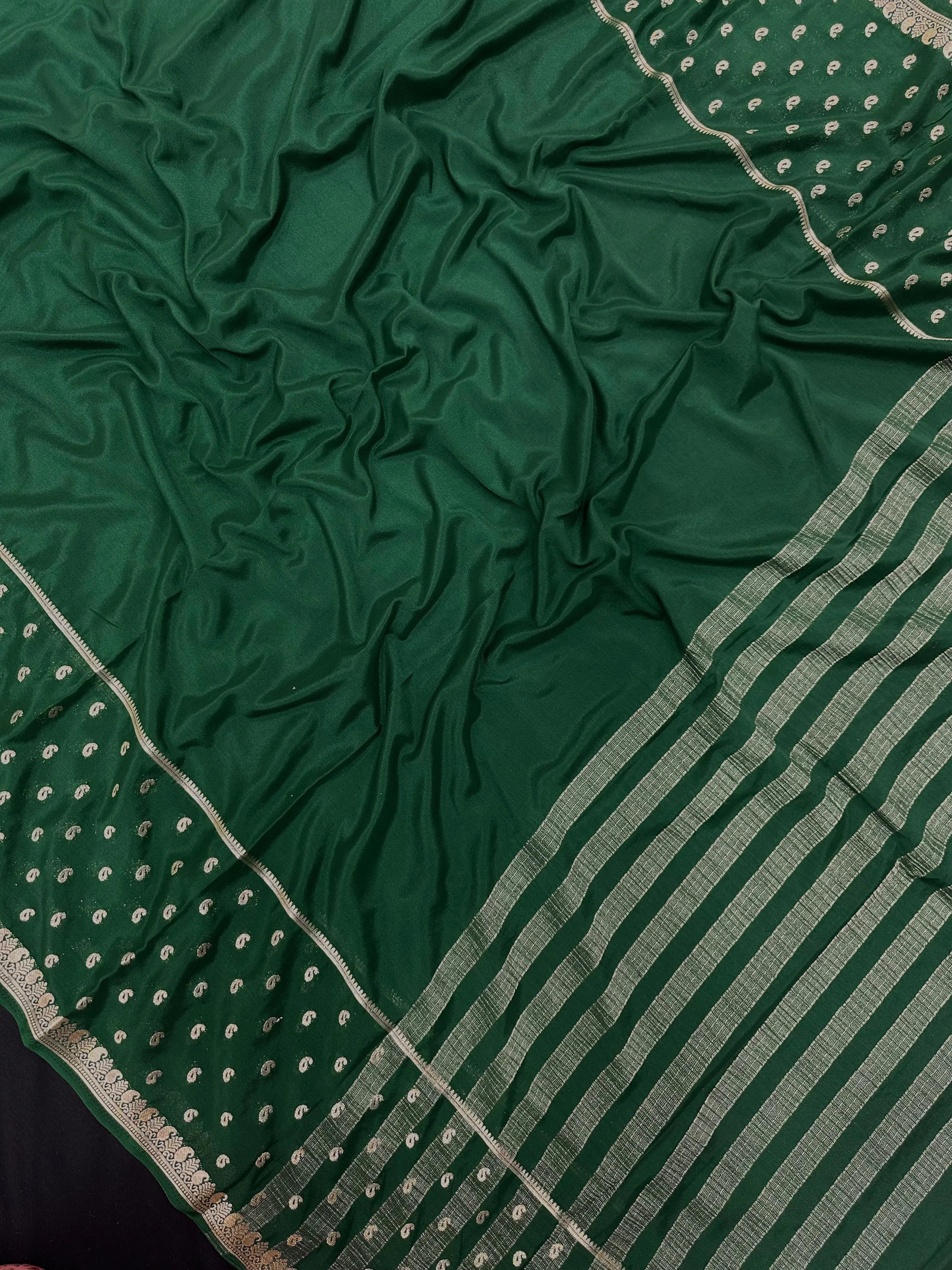 Traditional Semi-Mysore Crepe Silk with Modern Charm