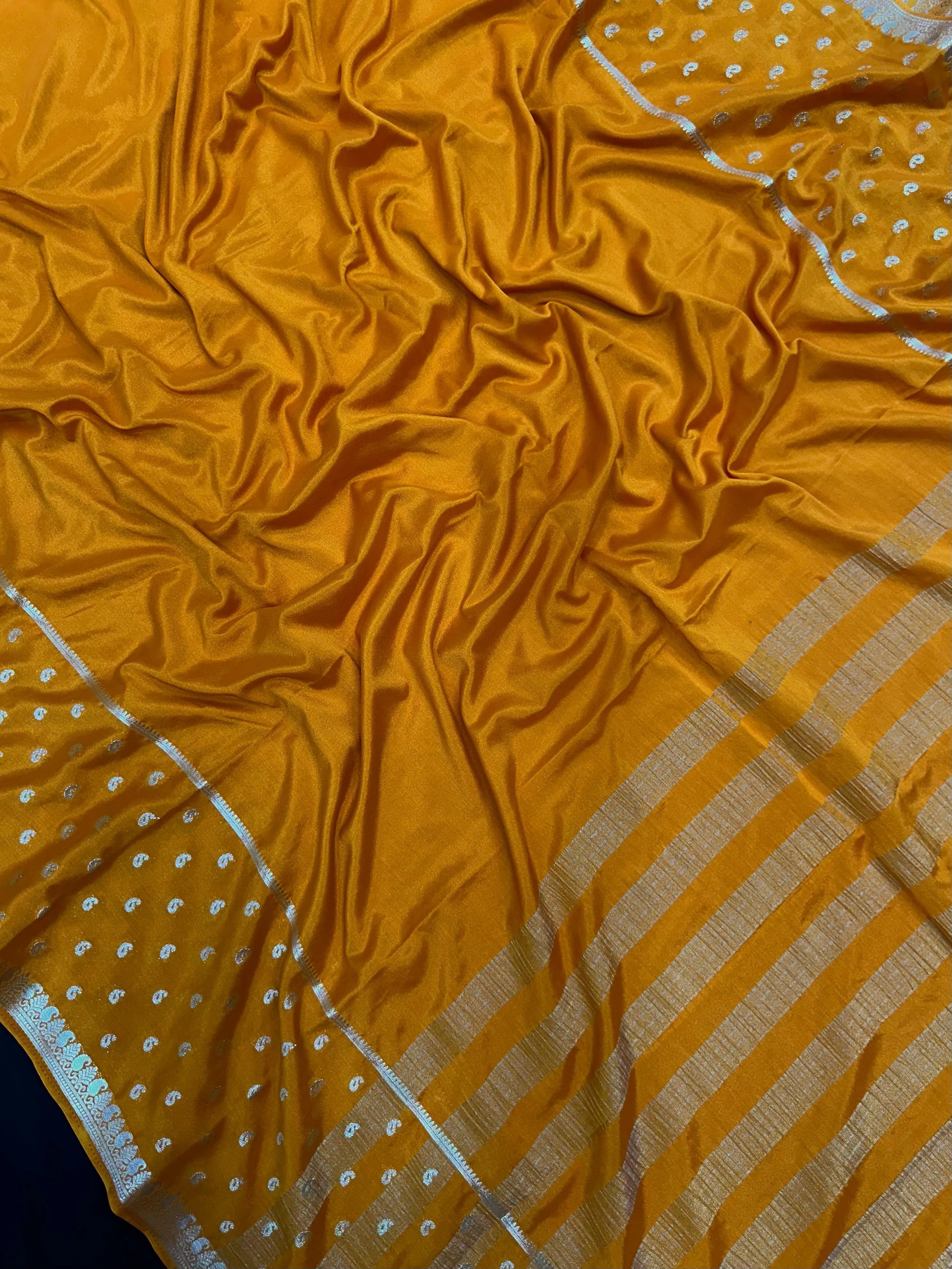 Traditional Semi-Mysore Crepe Silk with Modern Charm
