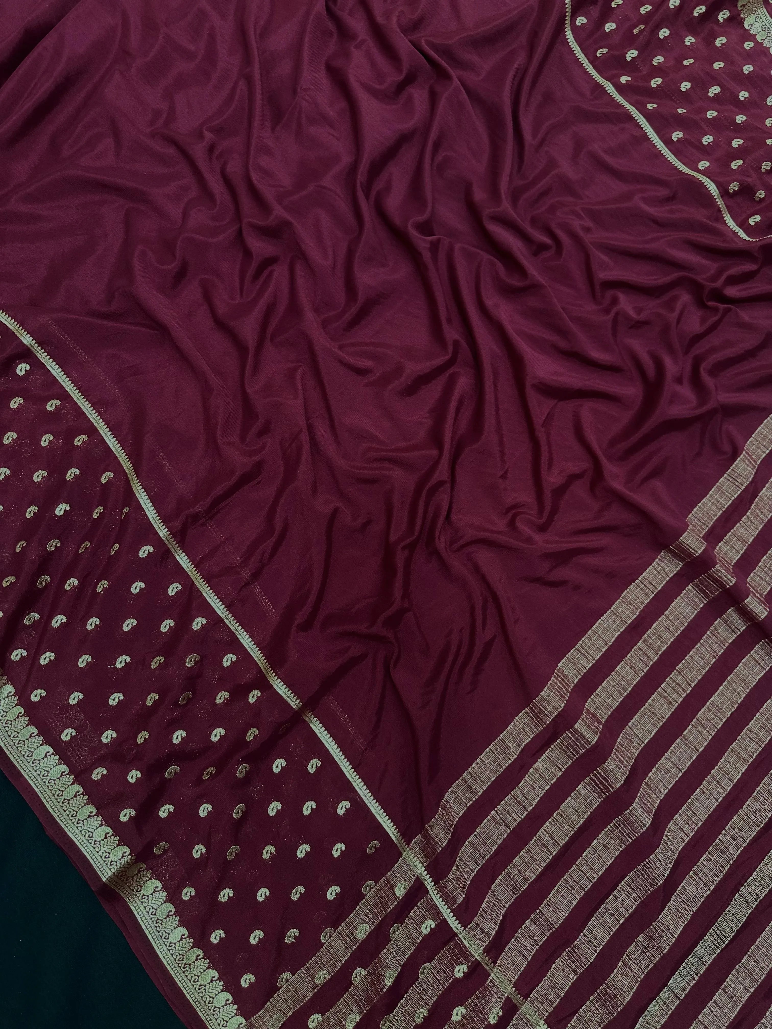 Traditional Semi-Mysore Crepe Silk with Modern Charm