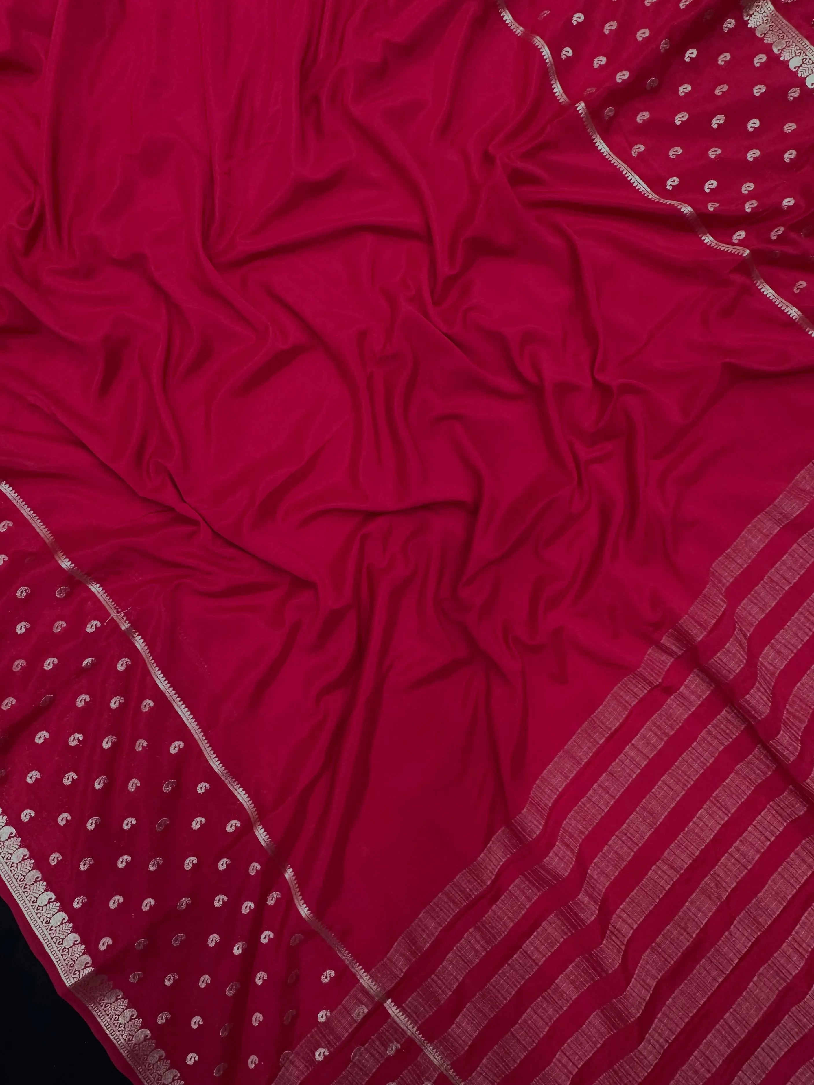 Traditional Semi-Mysore Crepe Silk with Modern Charm