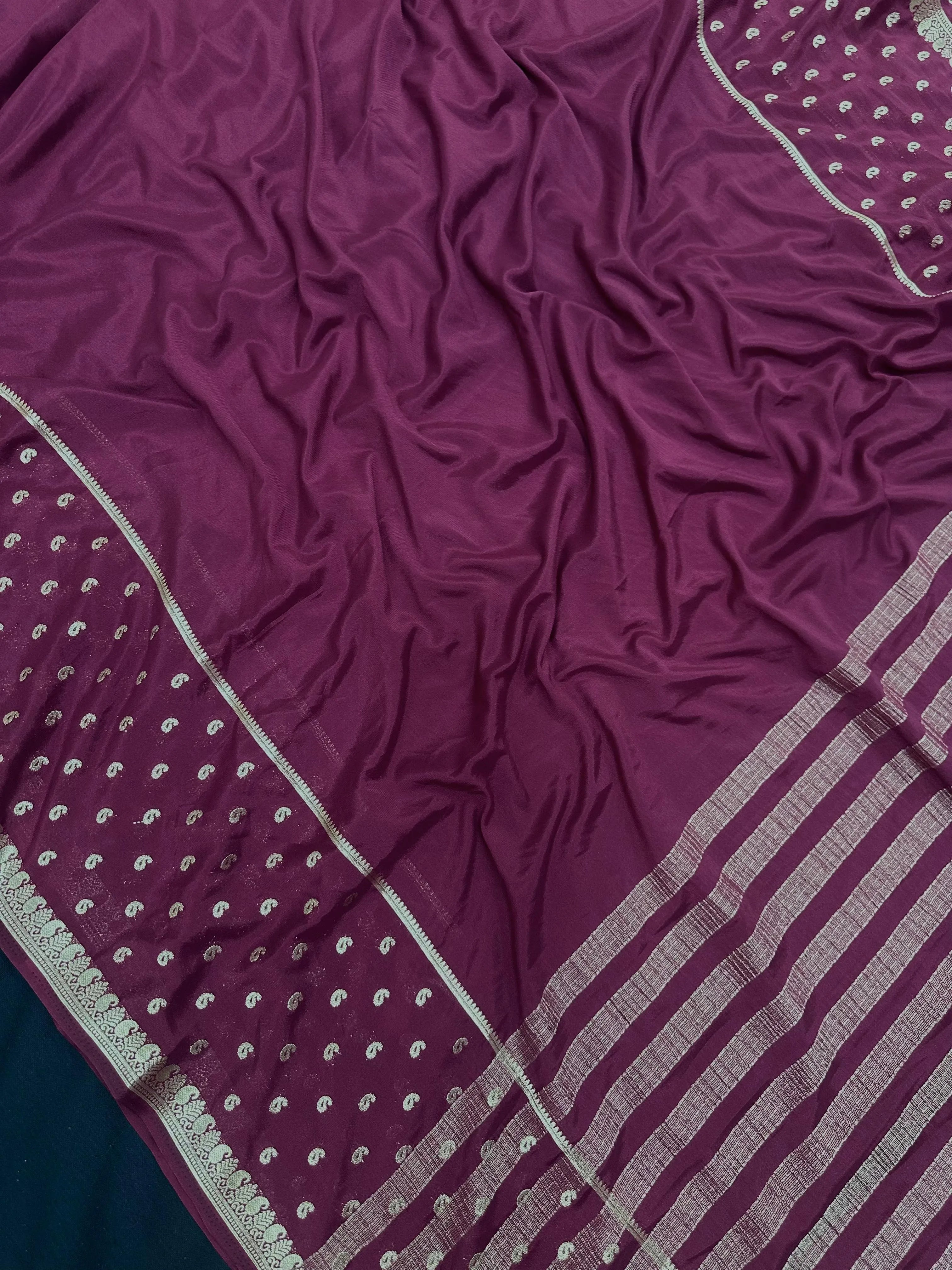 Traditional Semi-Mysore Crepe Silk with Modern Charm