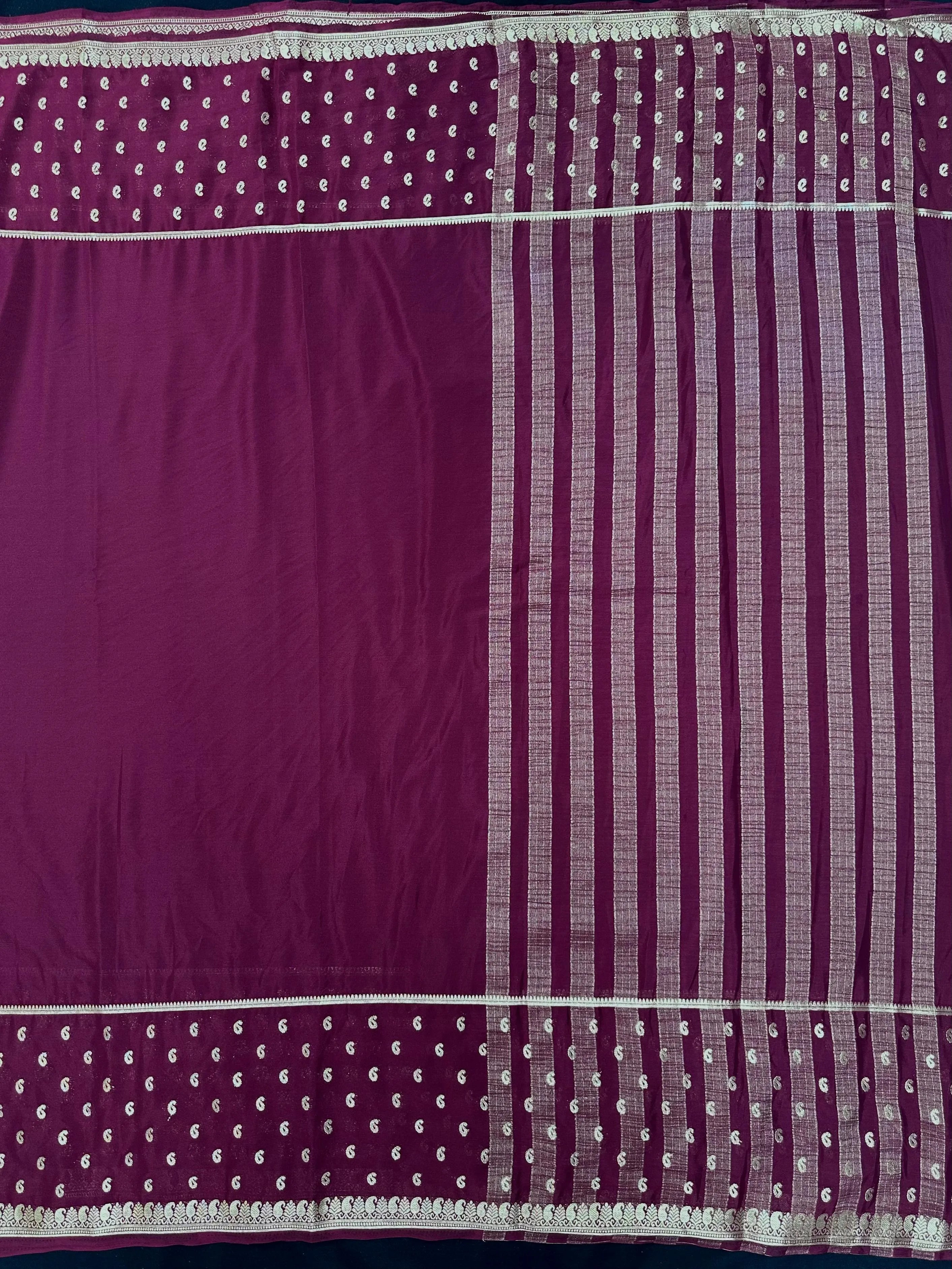 Traditional Semi-Mysore Crepe Silk with Modern Charm