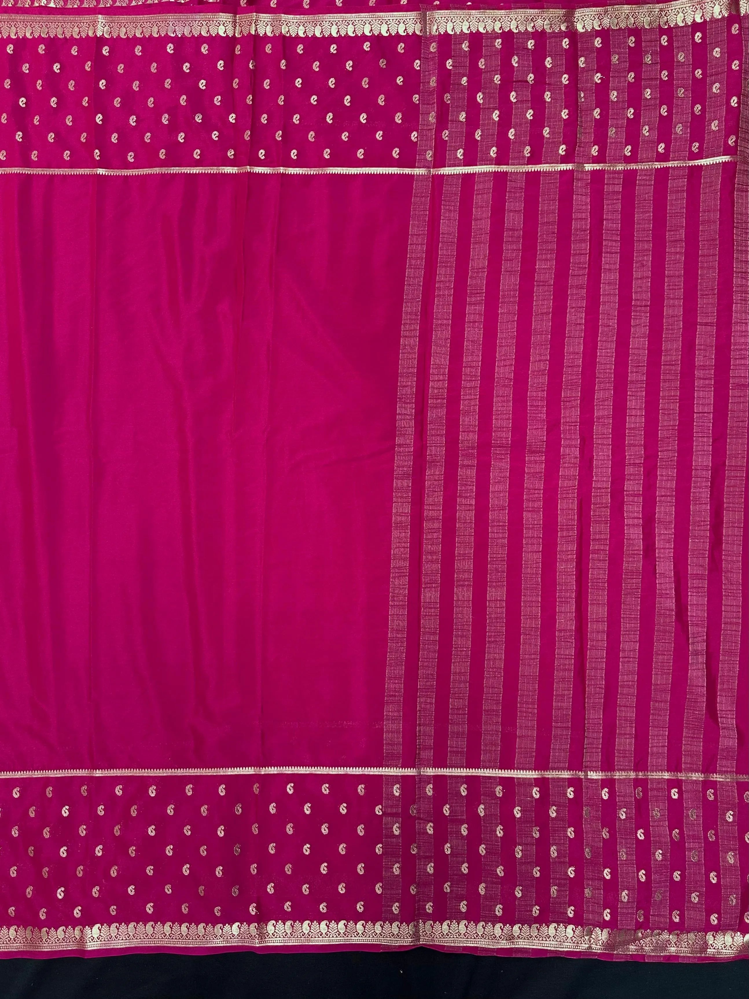 Traditional Semi-Mysore Crepe Silk with Modern Charm