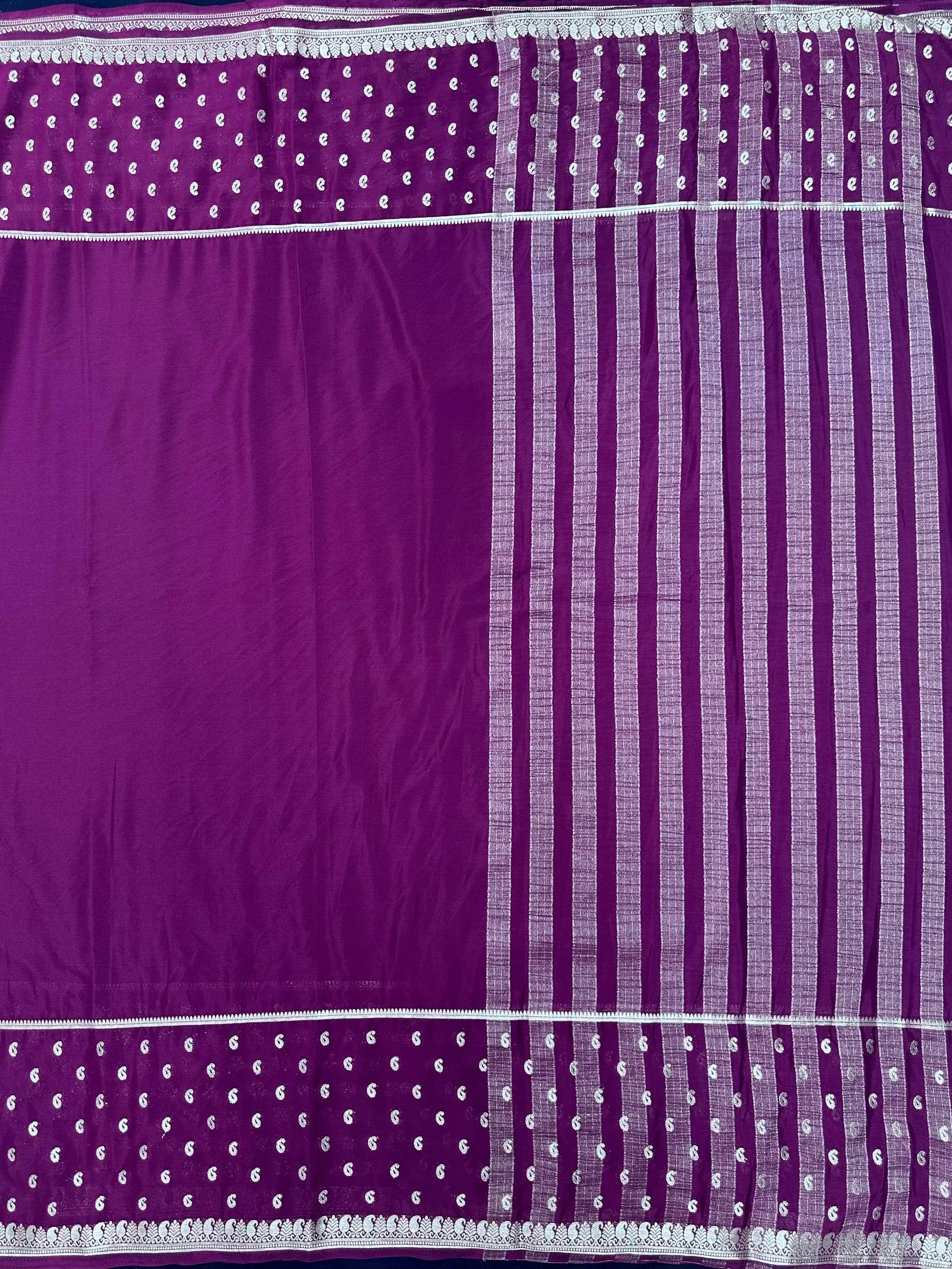 Traditional Semi-Mysore Crepe Silk with Modern Charm