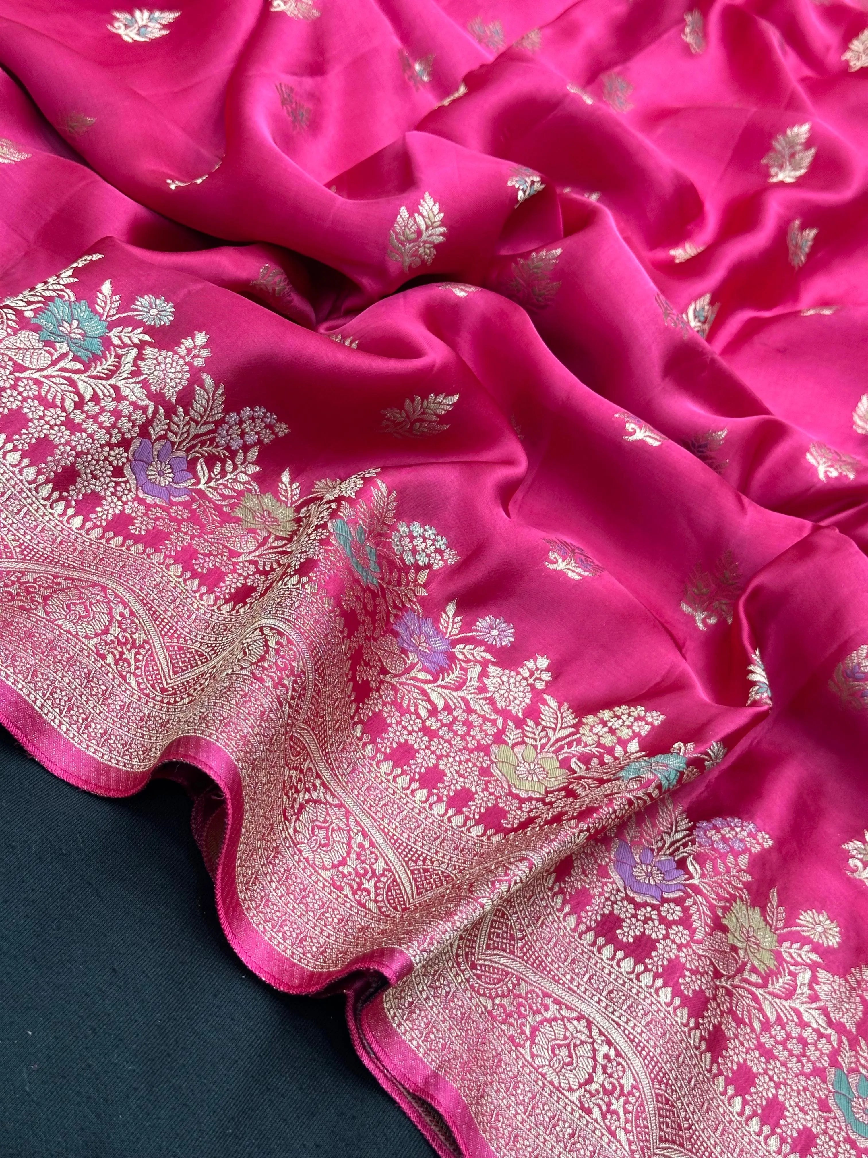 Designer Mashru Silk Saree with Rich Shine & Soft Texture 