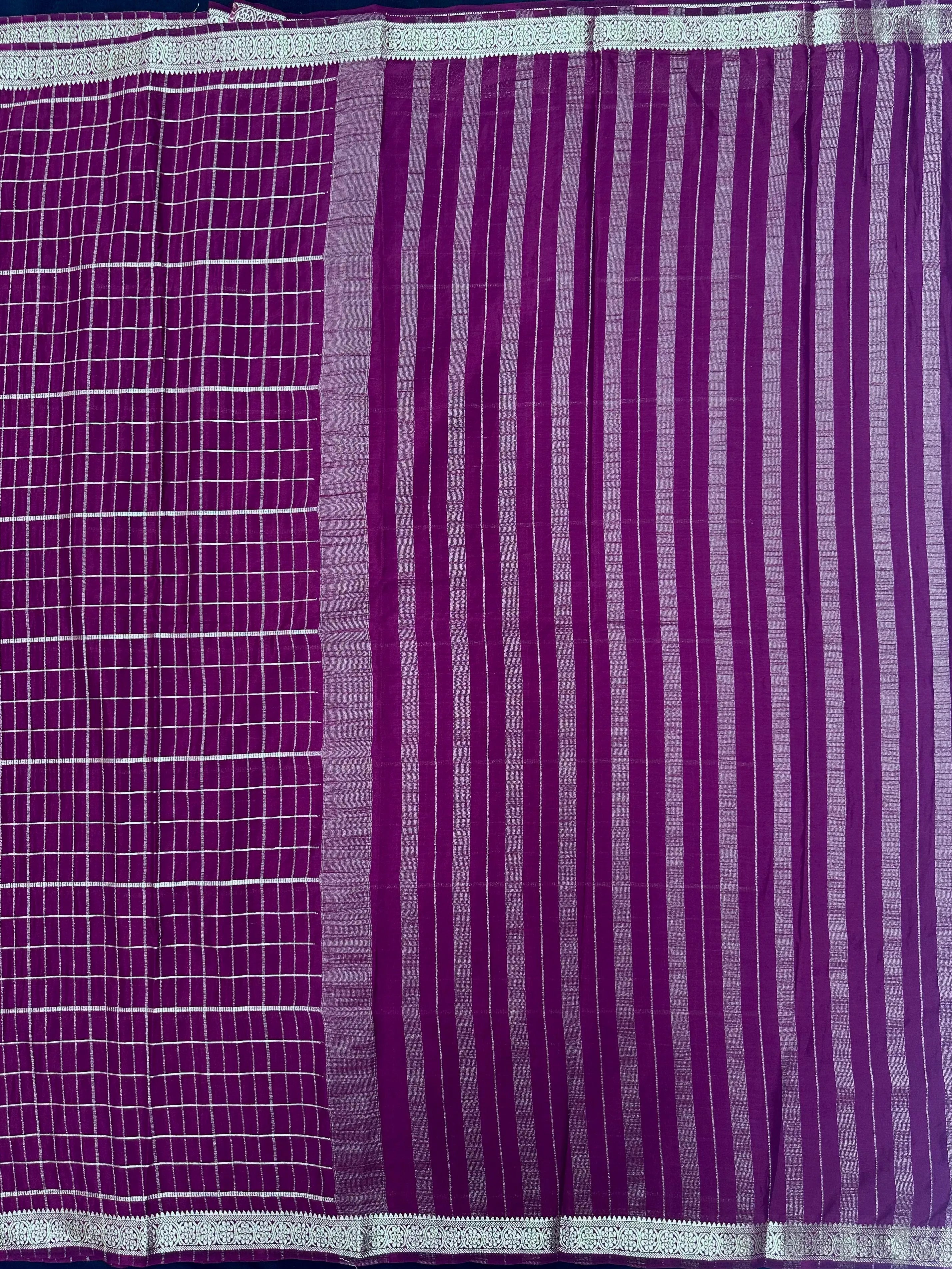 Stylish Semi Mysore Crepe Silk Saree with Soft Texture (Melody Silk) 