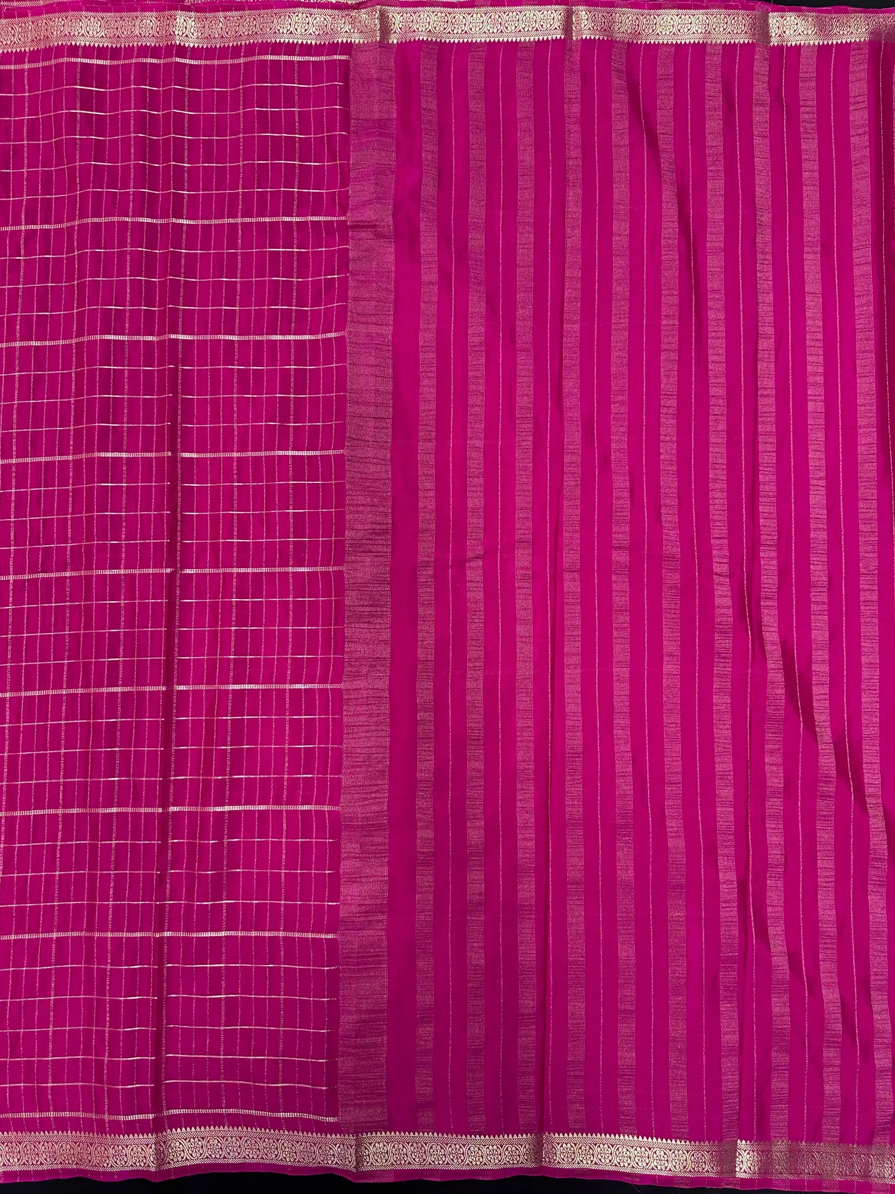 Stylish Semi Mysore Crepe Silk Saree with Soft Texture (Melody Silk) 