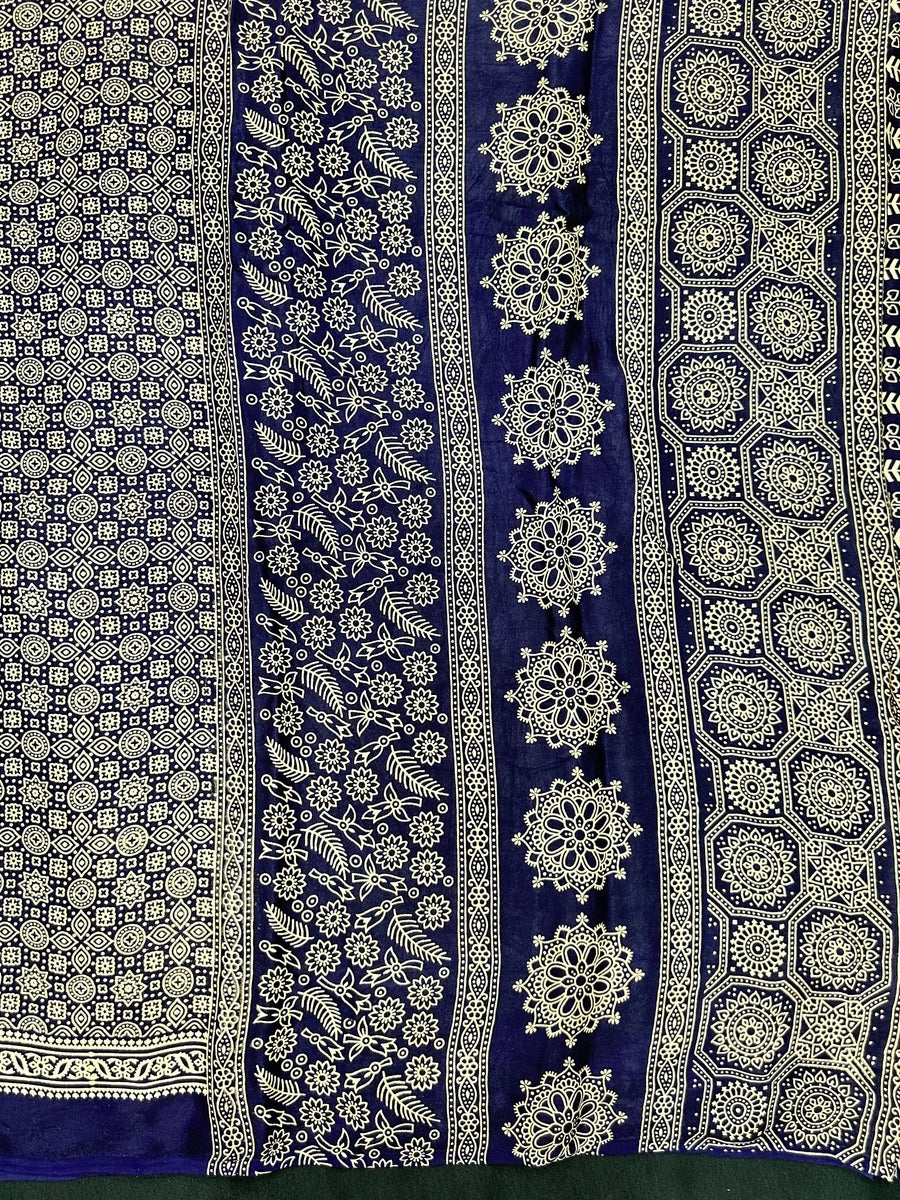 Modal printed saree with soft drape and vibrant digital prints – perfect for casual or office wear

