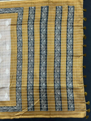 Classic Natural Tussar Silk Saree-Moon in june 