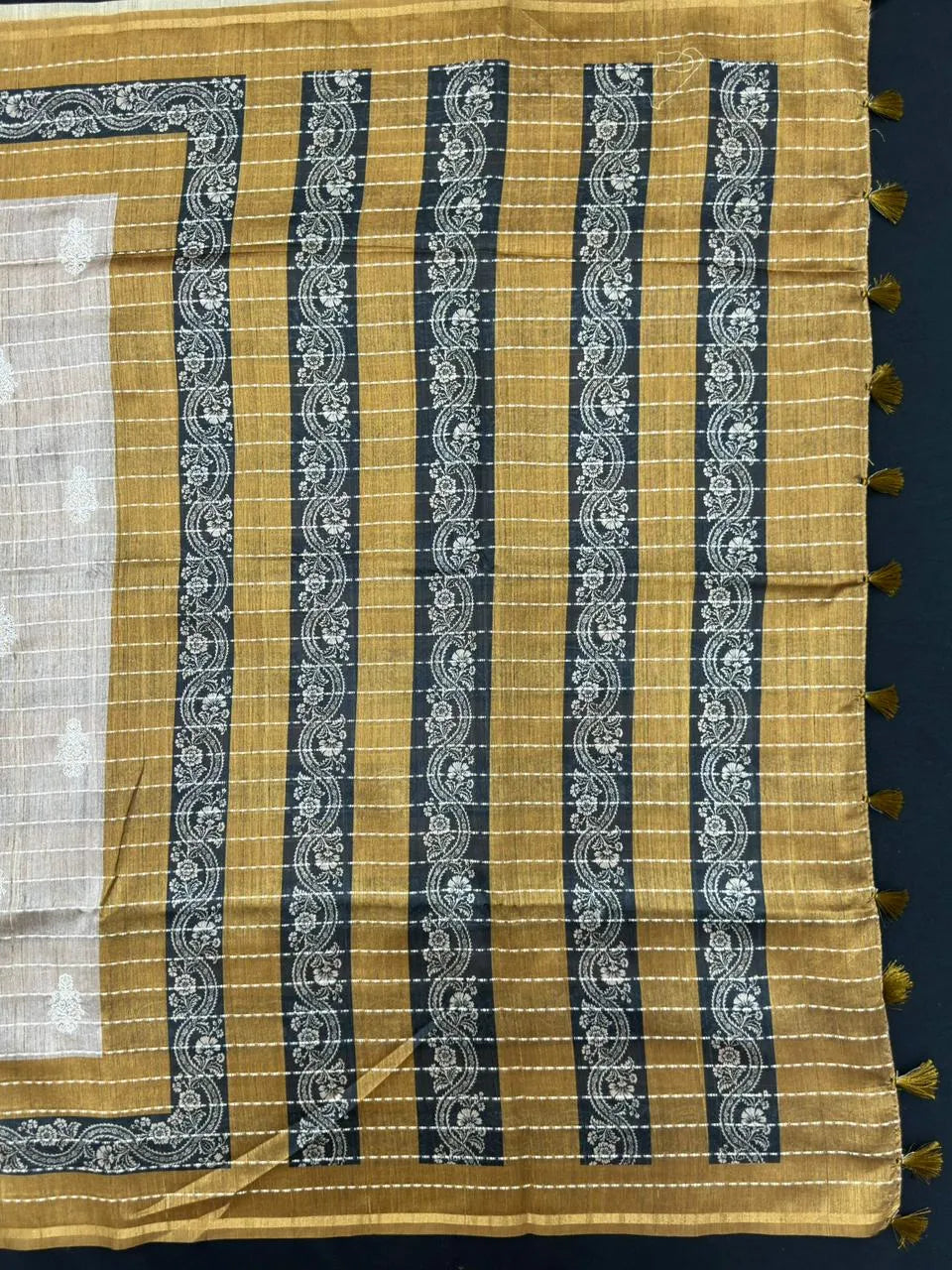 Classic Natural Tussar Silk Saree-Moon in june 