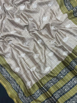 Classic Natural Tussar Silk Saree-Moon in june 