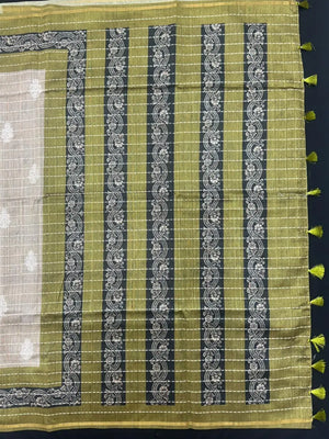 Classic Natural Tussar Silk Saree-Moon in june 