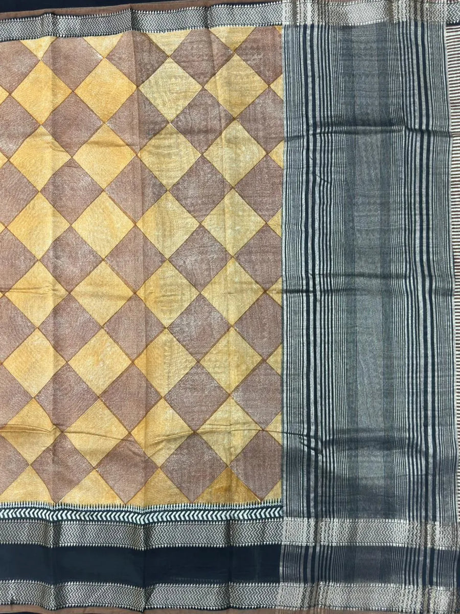Elegant Musk Silk Saree for Timeless Grace-(Moon In Jute)