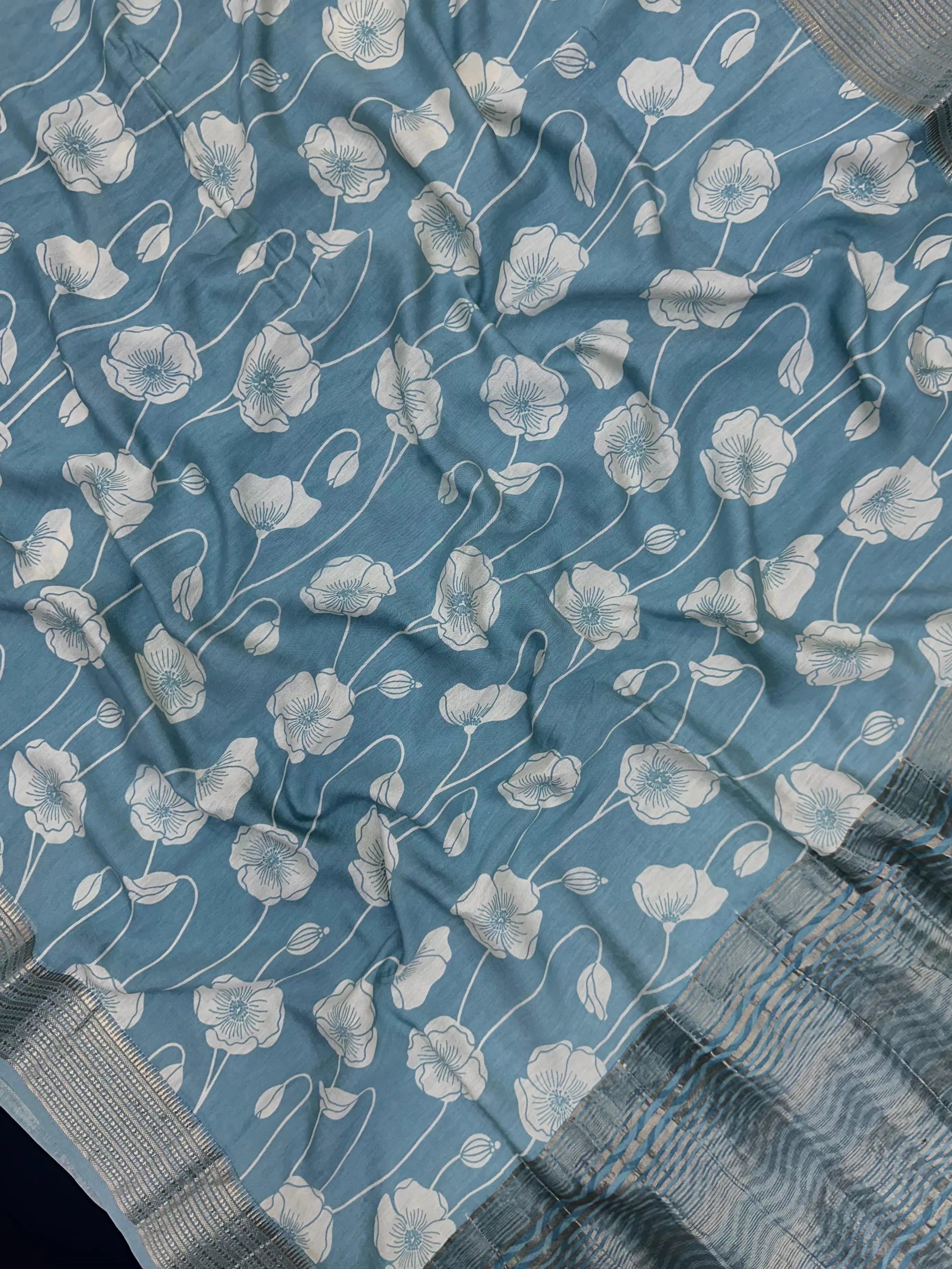 Woman wearing a Musk Cotton Saree with soft fabric and simple elegance, perfect for everyday or office wear.