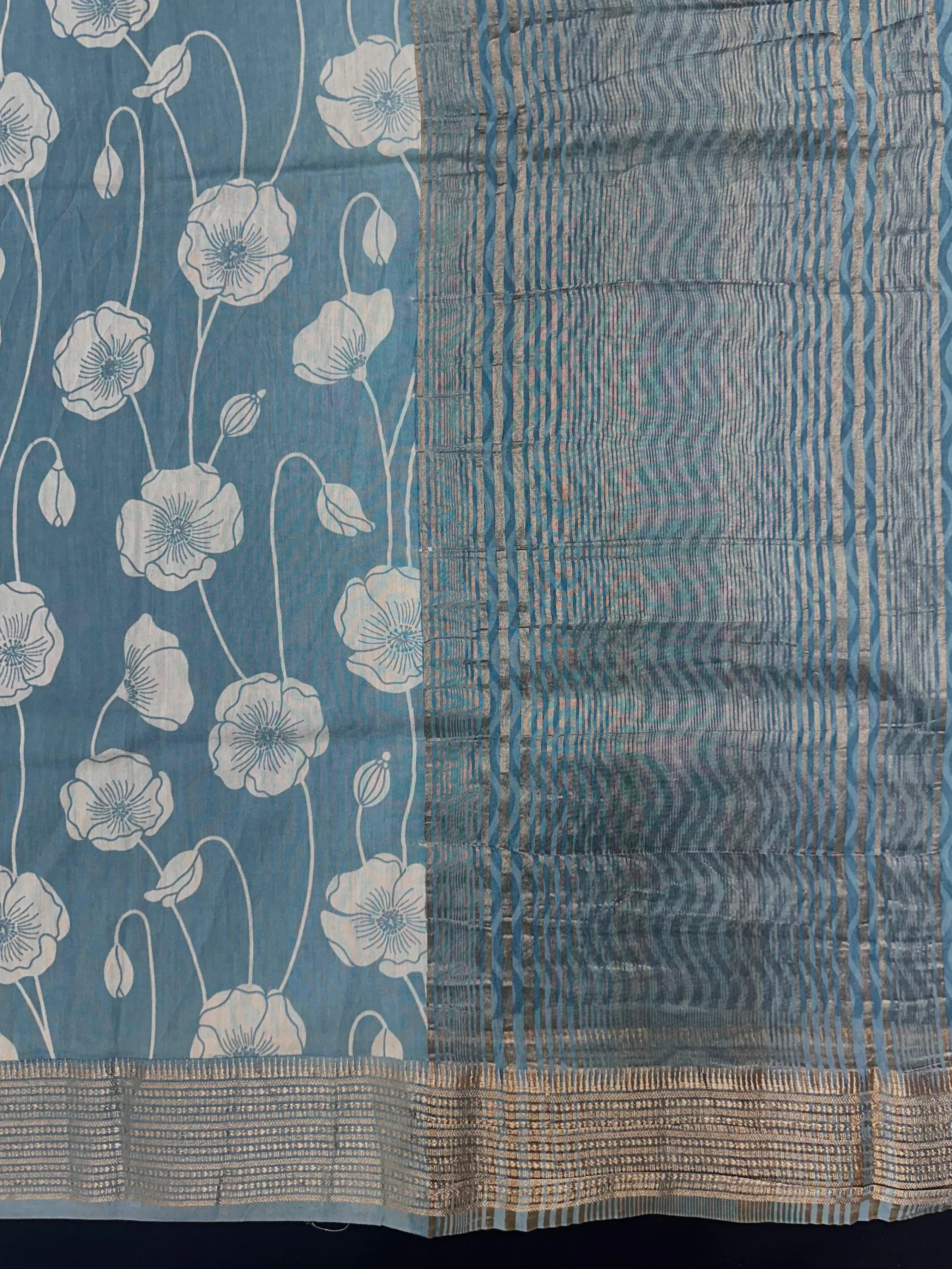 Woman wearing a Musk Cotton Saree with soft fabric and simple elegance, perfect for everyday or office wear.