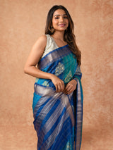 Woman wearing a Musk Line Cotton Saree with soft, lightweight drape and subtle design, ideal for office, casual outings, and daily ethnic wear.