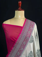 Exclusive Designer Pure Georgette Saree with Intricate Neem Zari