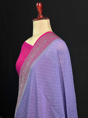 Exclusive Designer Pure Georgette Saree with Intricate Neem Zari