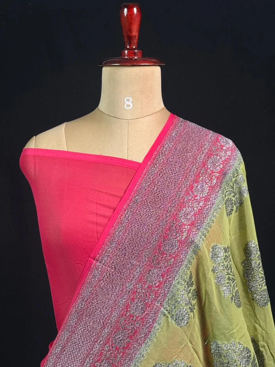 Exclusive Designer Pure Georgette Saree with Intricate Neem Zari