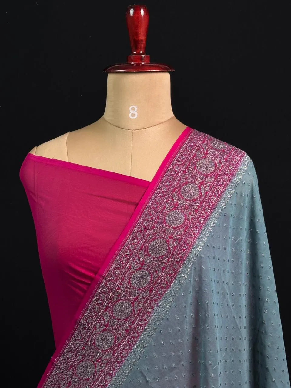Exclusive Designer Pure Georgette Saree with Intricate Neem Zari