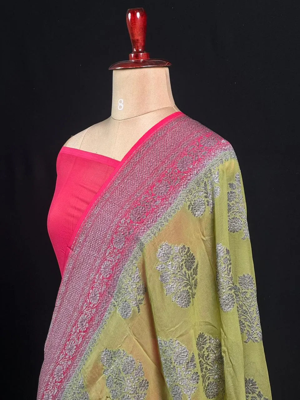 Exclusive Designer Pure Georgette Saree with Intricate Neem Zari