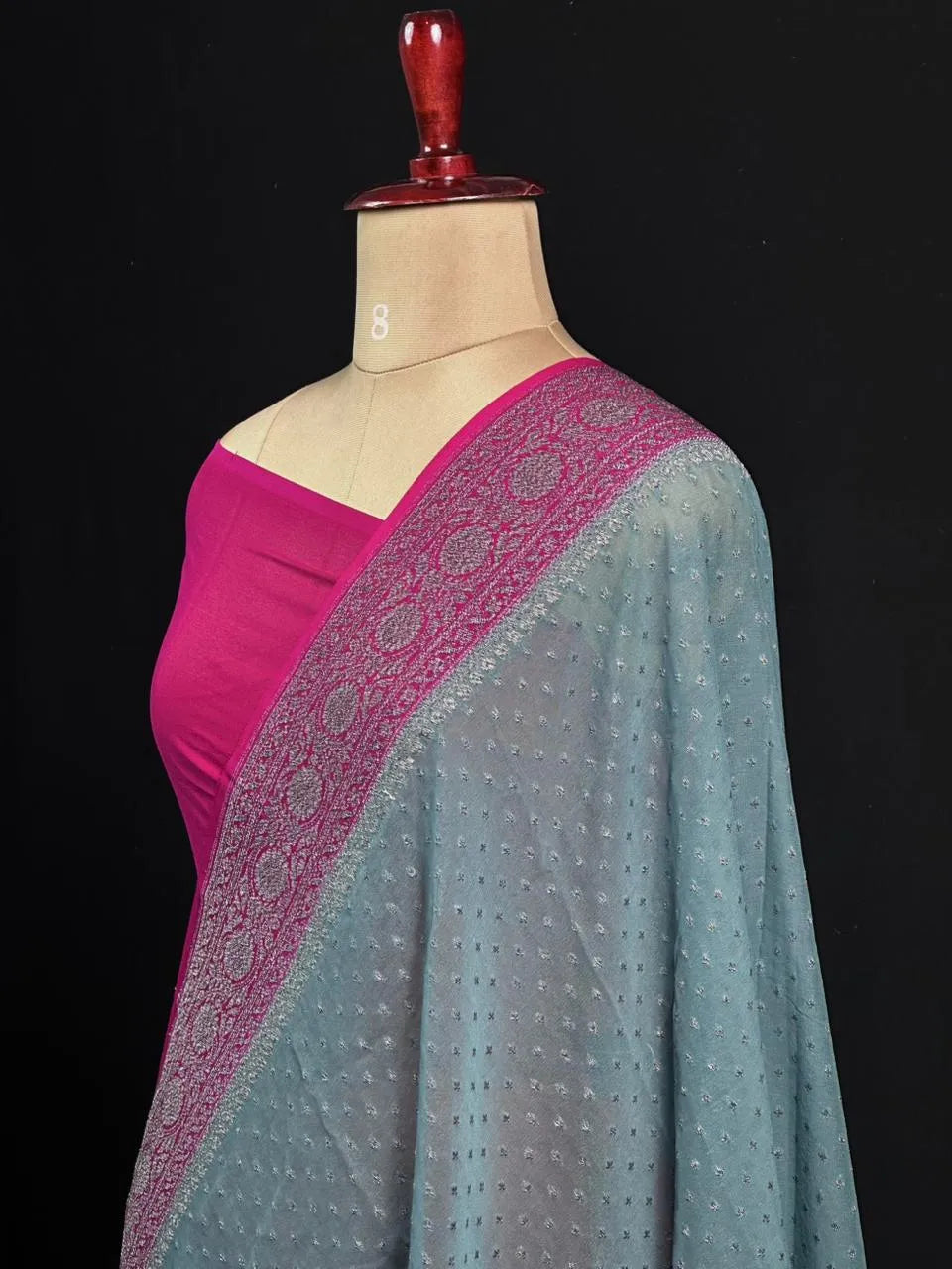 Exclusive Designer Pure Georgette Saree with Intricate Neem Zari