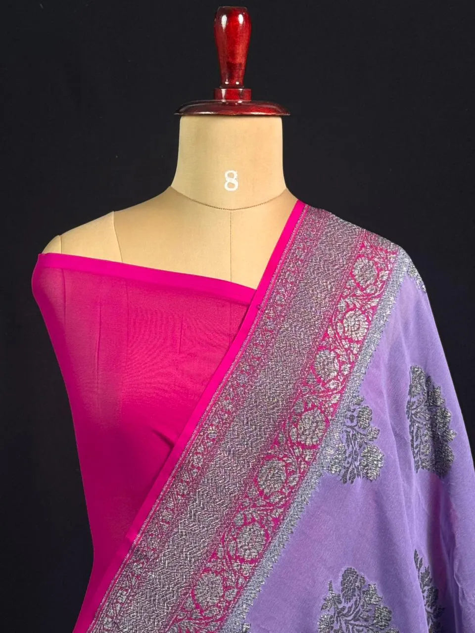 Exclusive Designer Pure Georgette Saree with Intricate Neem Zari