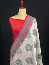 Exclusive Designer Pure Georgette Saree with Intricate Neem Zari
