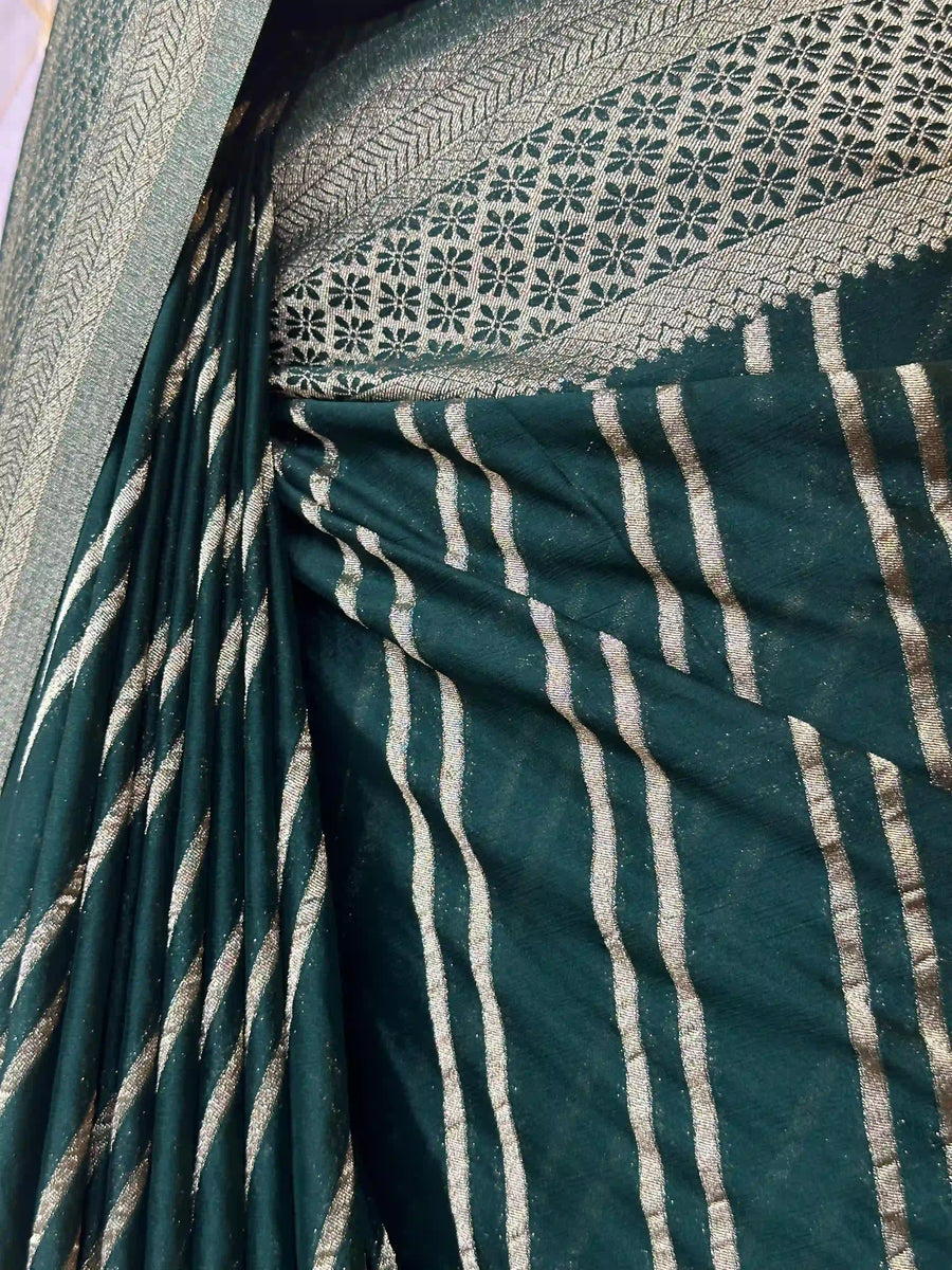 Banarasi Semi Khaddi Chiffon Saree-New Radha