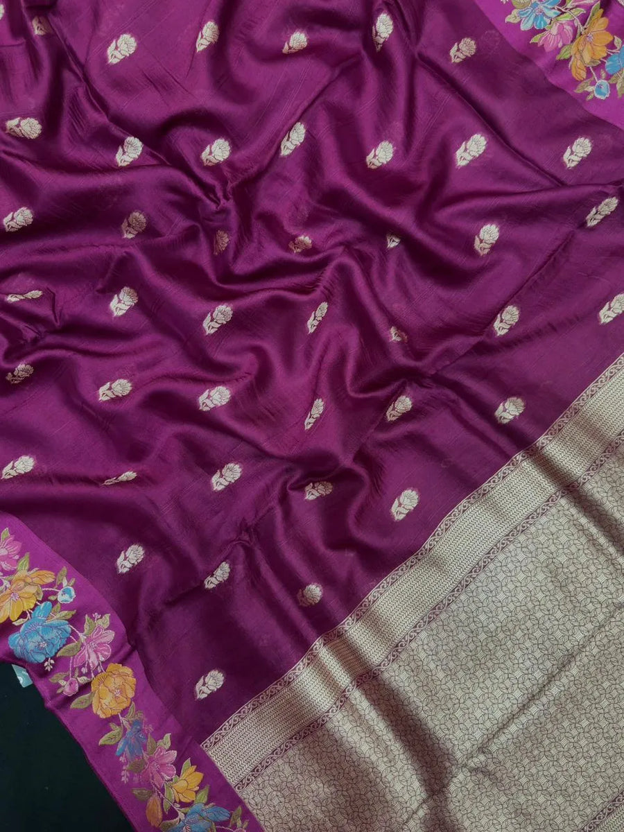 Raw Mango Silk Meenakari Saree – Perfect for Festive & Wedding Wear (Noor E Meena)