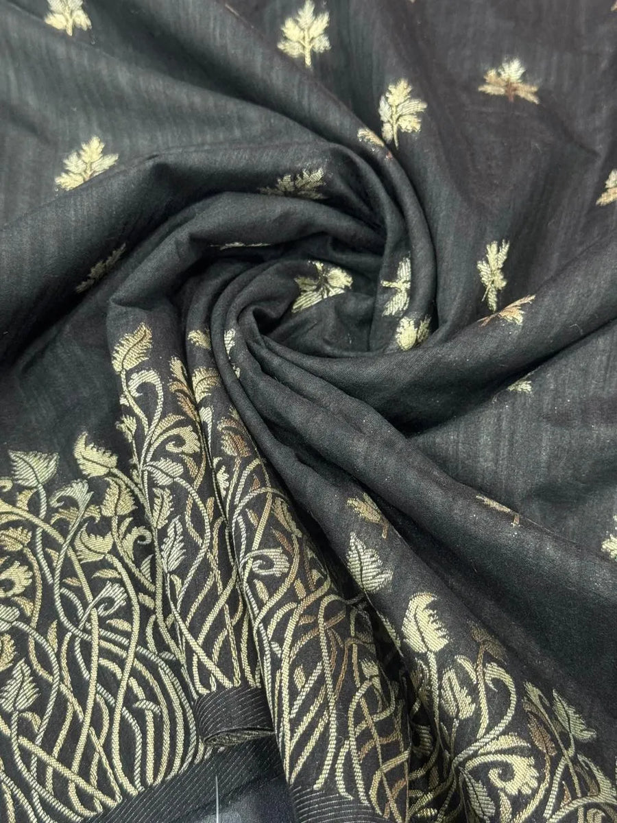 Regal Floral Zari Woven Raw Silk Saree