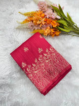 Regal Floral Zari Woven Raw Silk Saree