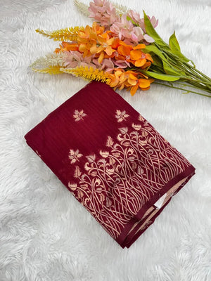 Regal Floral Zari Woven Raw Silk Saree