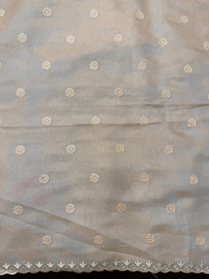 Organza saree with sheer, lightweight fabric and elegant motifs – perfect for festive and special occasions