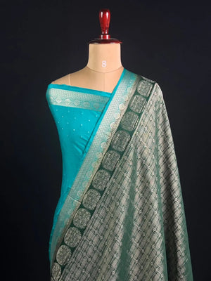 Georgette Saree Zari Weaving & Traditional Floral Border