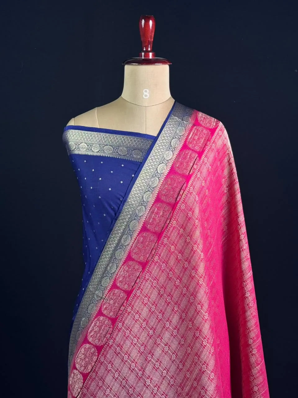 Georgette Saree Zari Weaving & Traditional Floral Border