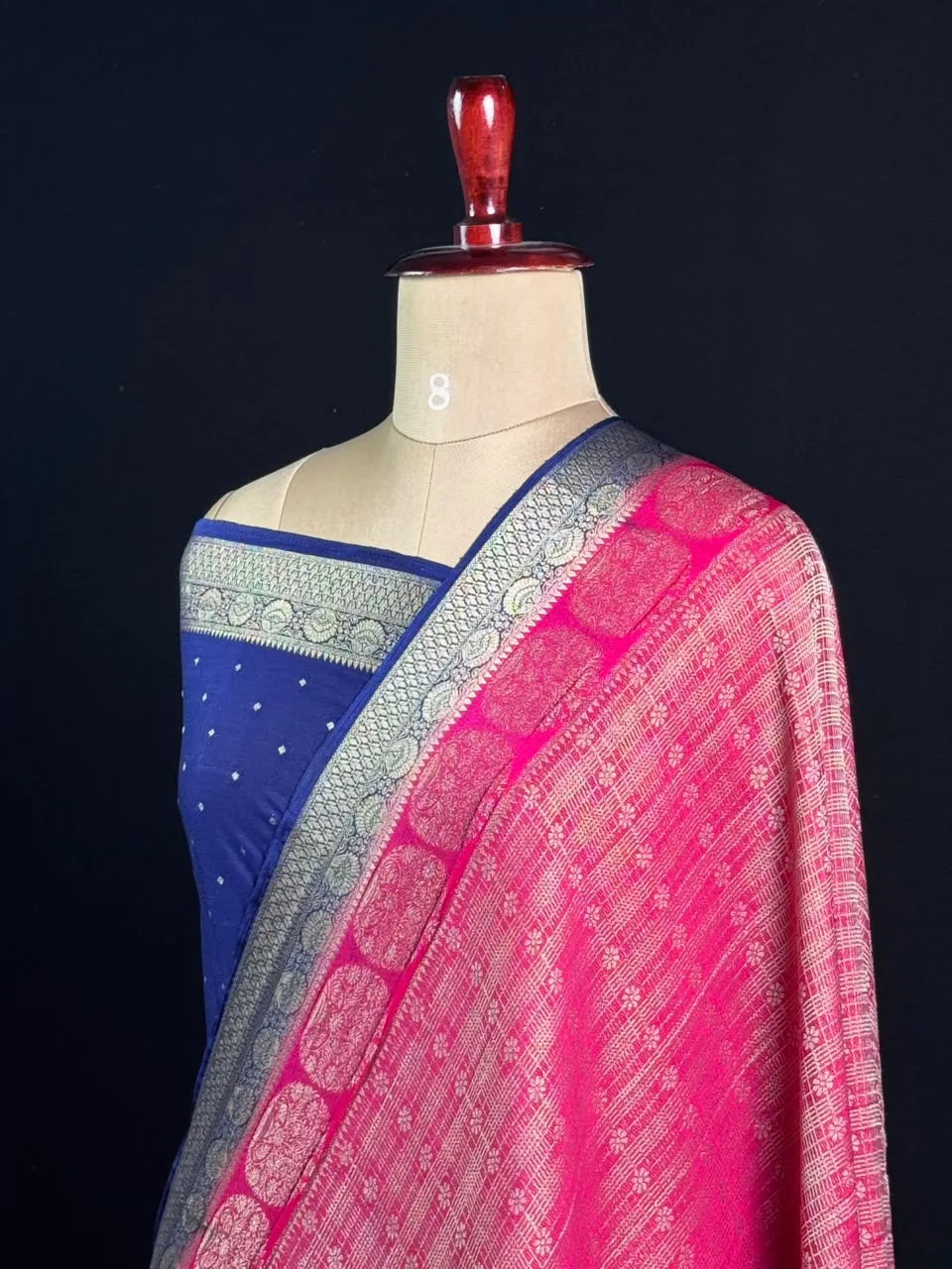 Georgette Saree Zari Weaving & Traditional Floral Border