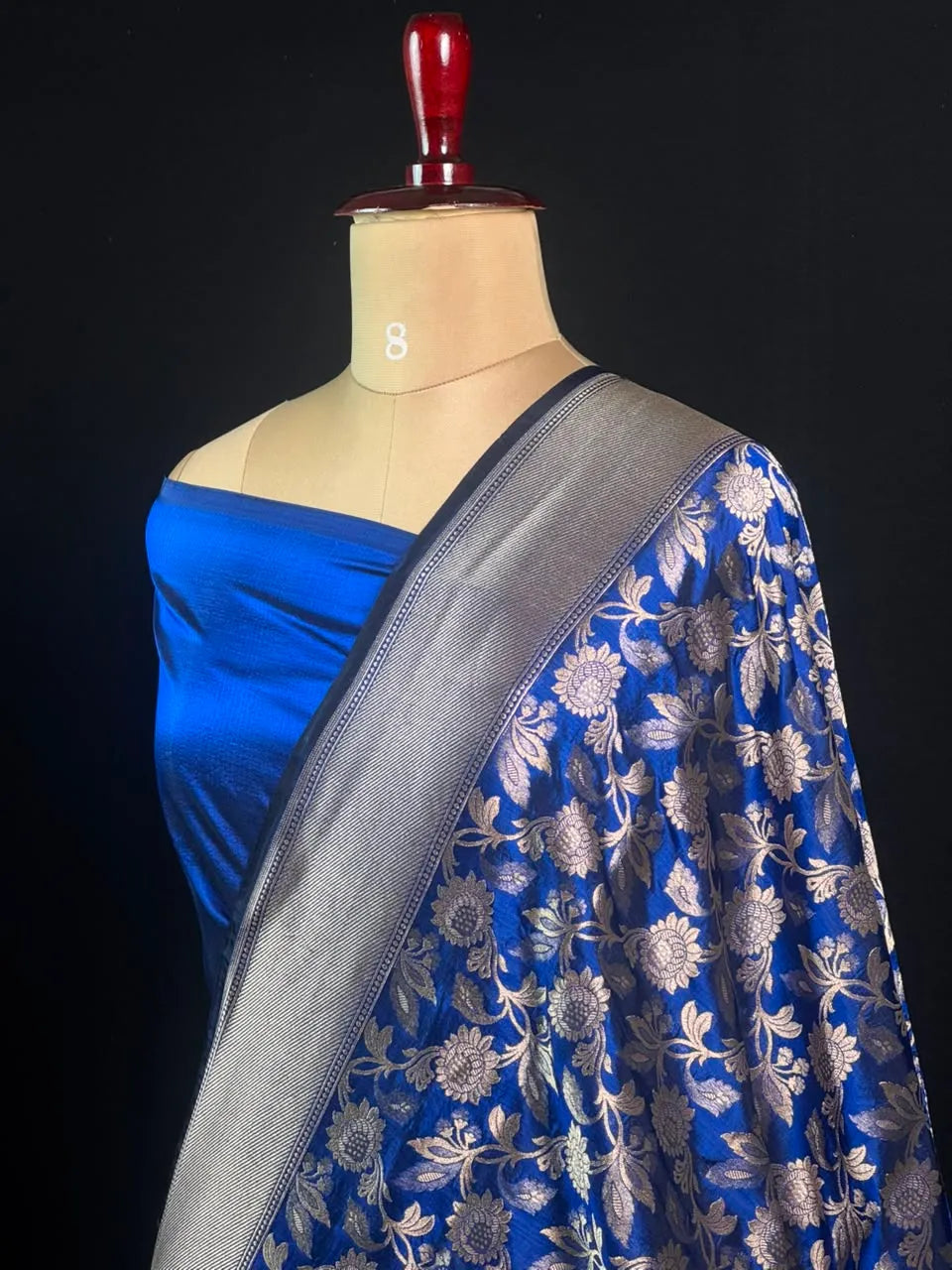 Pure Kataan Silk Saree with Elegant Floral Zari Weaving