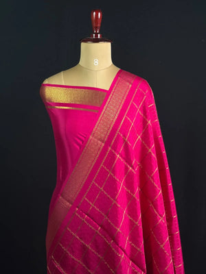 Self Check Zari Woven Saree
