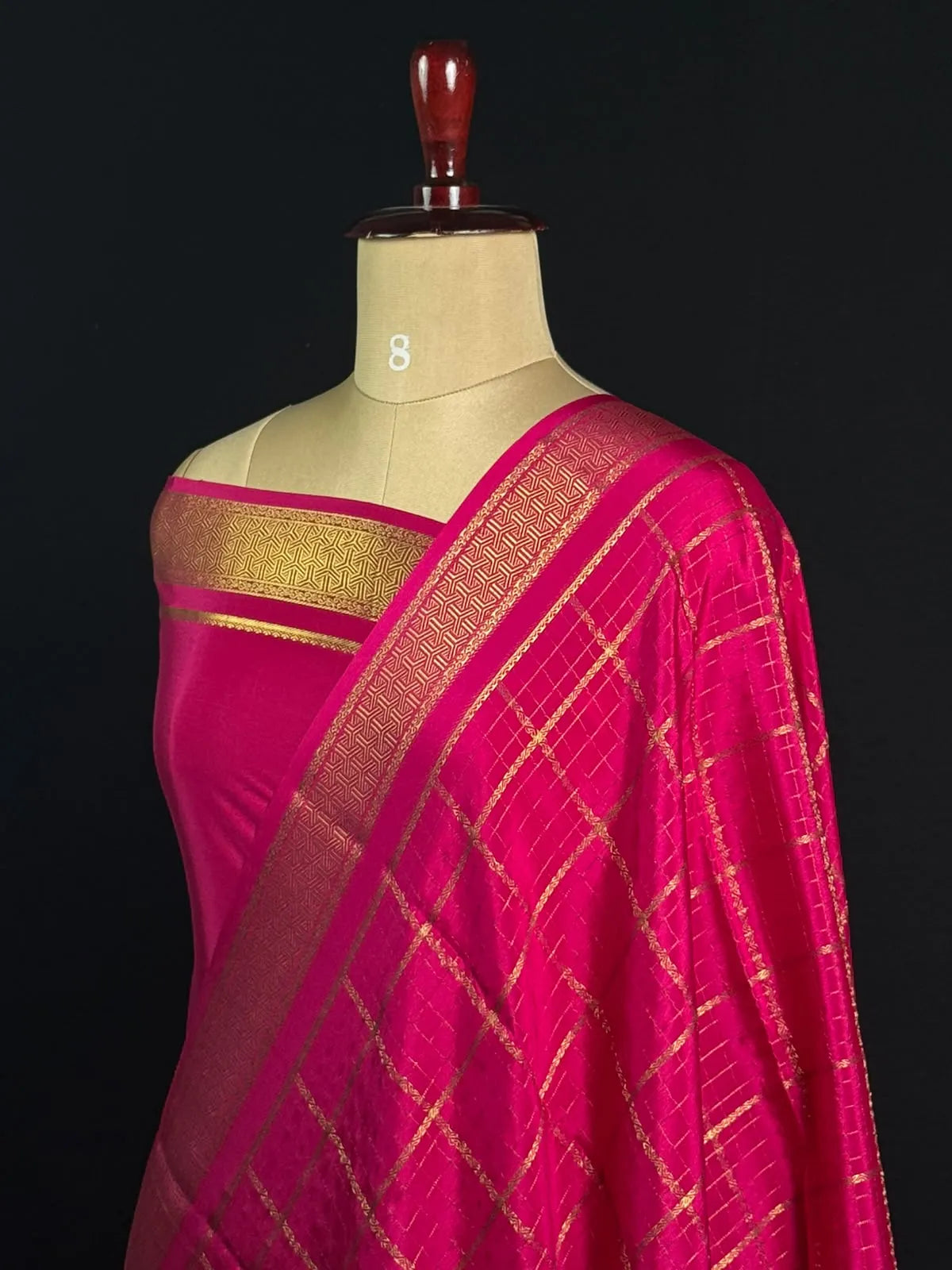 Self Check Zari Woven Saree
