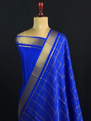 Self Check Zari Woven Saree