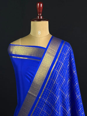 Self Check Zari Woven Saree