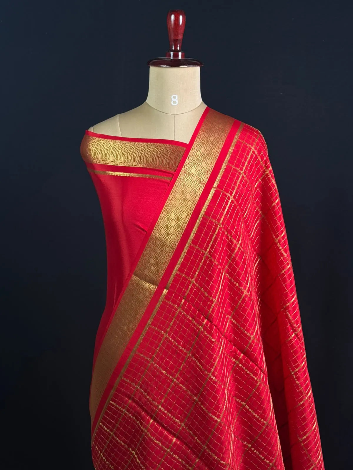Self Check Zari Woven Saree