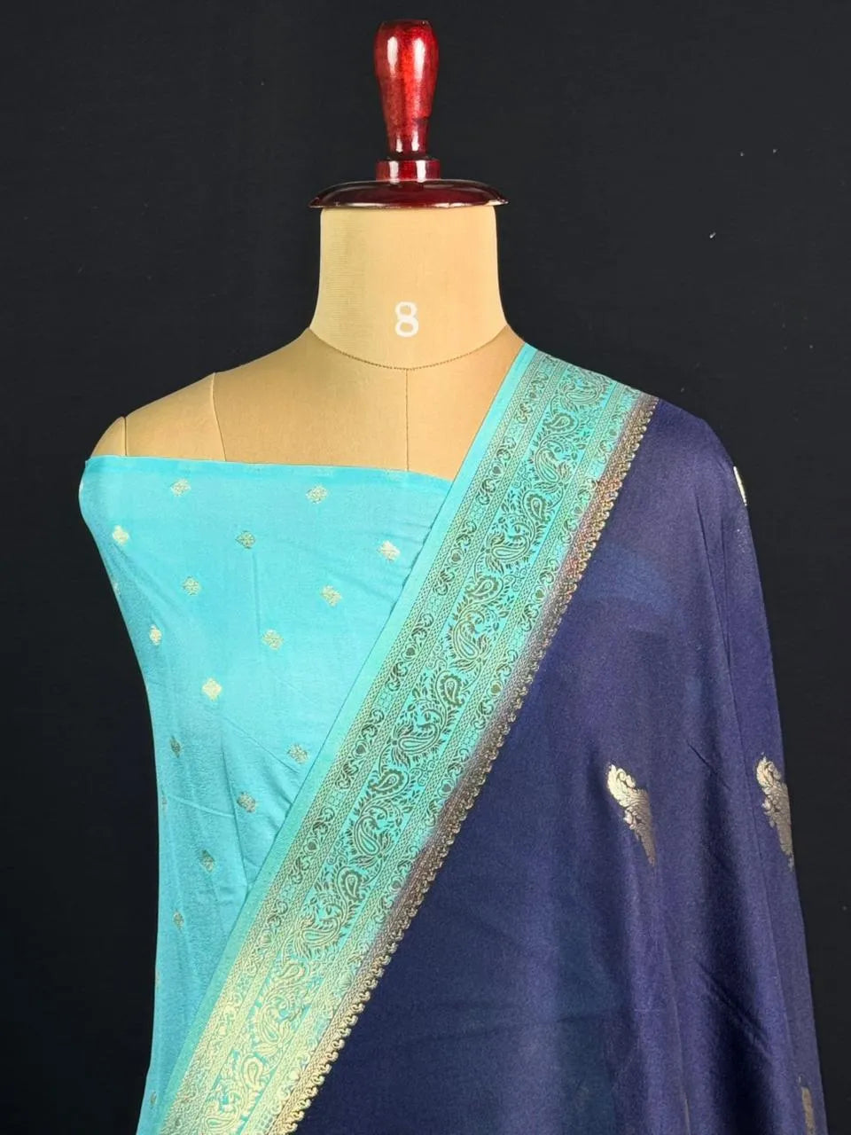 Semi Georgette Silk Saree with Elegant Mango Design