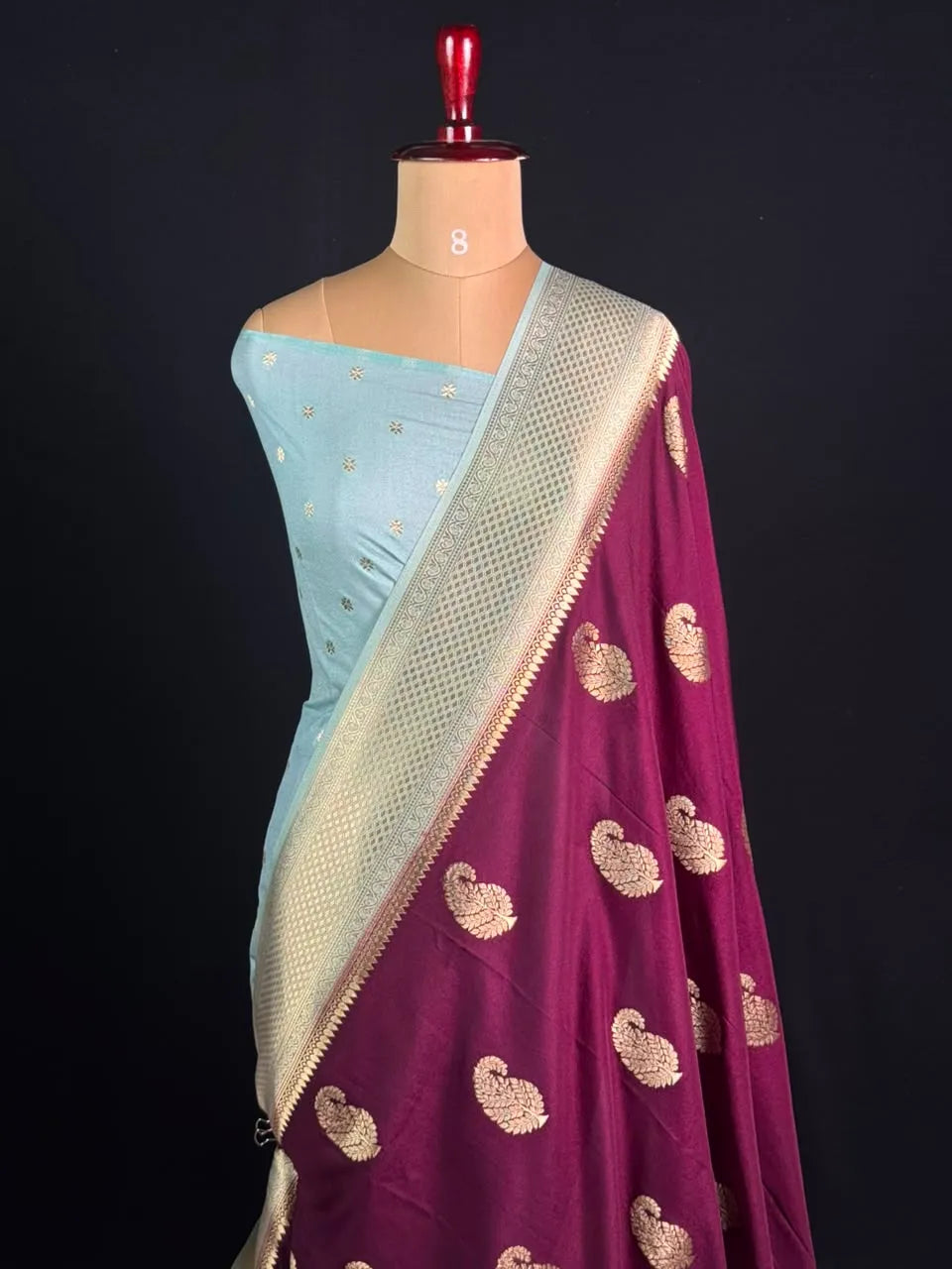 Semi Georgette Silk Saree with Elegant Mango Design