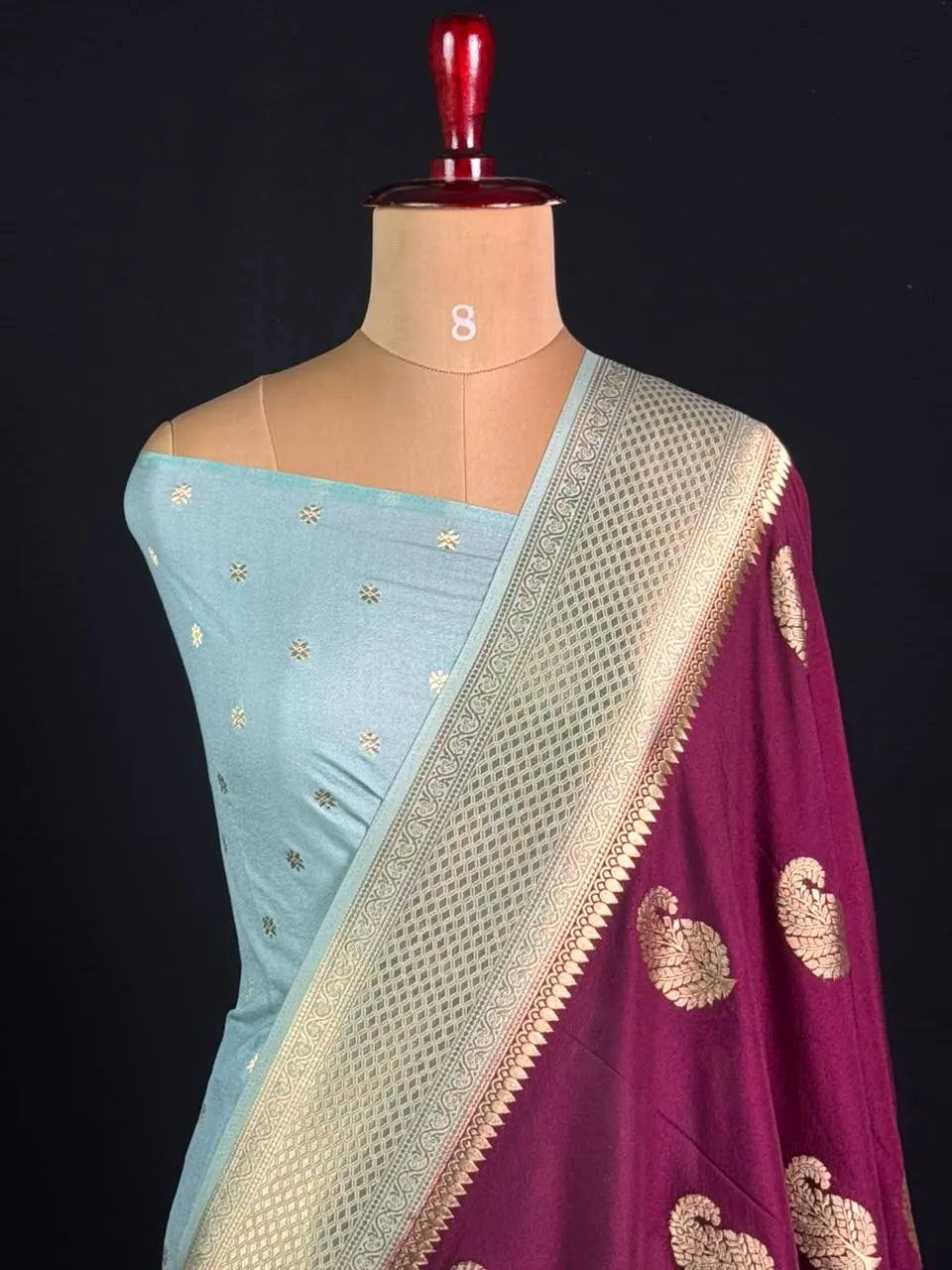Semi Georgette Silk Saree with Elegant Mango Design
