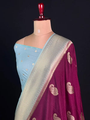 Semi Georgette Silk Saree with Elegant Mango Design