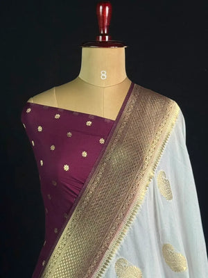 Semi Georgette Silk Saree with Elegant Mango Design