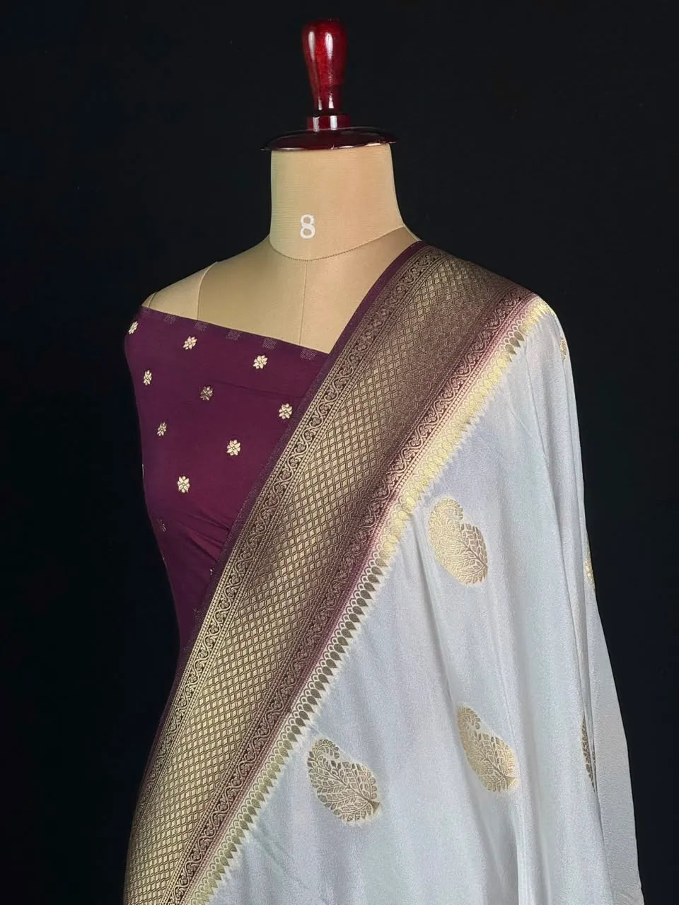Semi Georgette Silk Saree with Elegant Mango Design