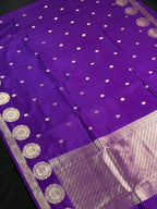 Puna Raw Silk Saree with Zari Border
